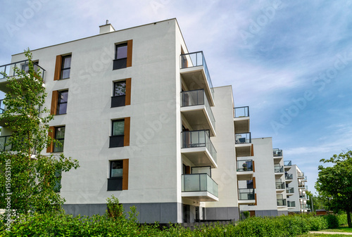 Modern apartment building. Residential house development
