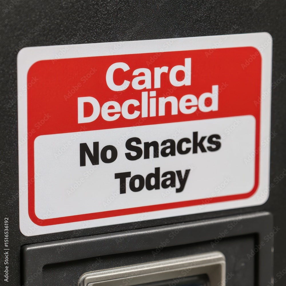 Economic Crisis Concepts. A sign on a vending machine reads Economic Crisis Concepts. A sign on a vending machine reads