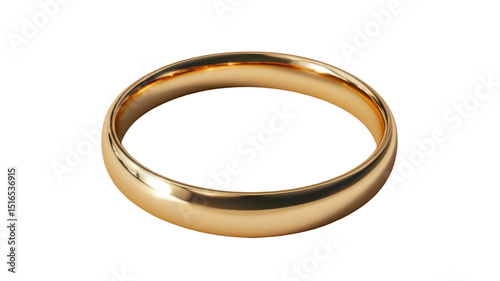 Wallpaper Mural Title: Golden Wedding Ring Isolated on White Background  Elegant Jewellery Mockup for Design and Presentation Torontodigital.ca