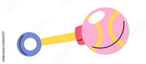 Kids rattle cartoon toy design