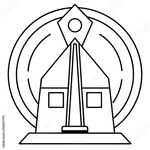 Access point line art vector