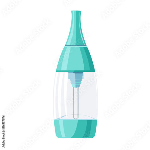 Aqua Humidifier Dispensing Clean Air for Therapy in a White Background