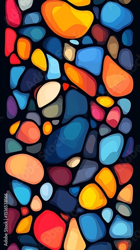 Abstract stained glass pattern