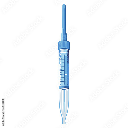 Blue and Transparent Plastic Medical Syringe for Healthcare Injection Treatment Vaccine