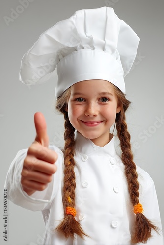 Child Chef Giving Thumbs Up
