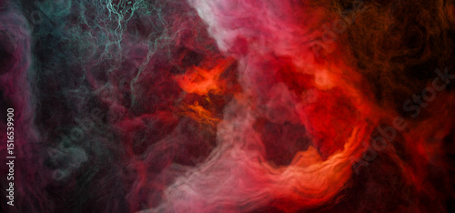 abstract fire and smoke background 3d image