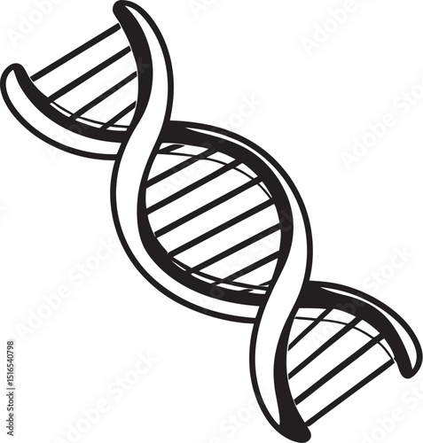 DNA Icon – Genetics and Science Vector Illustration