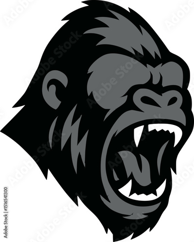 Roaring Gorilla Head Mascot – Primal Power Unleashed