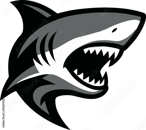 Ferocious Shark Head Mascot – Predator of the Deep