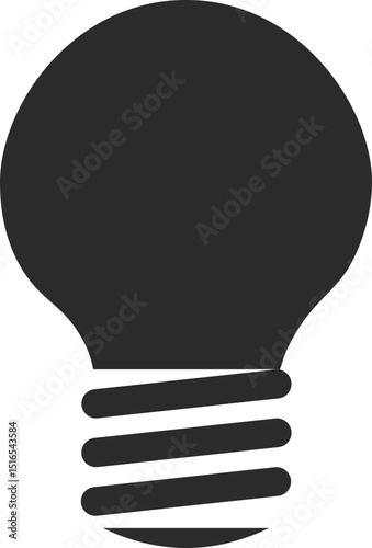 bulb electrical household equipment icon in dark grey and clear background editable vector 