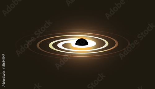 Vector Black Hole Space Illustration Abstract Sci-Fi Design
