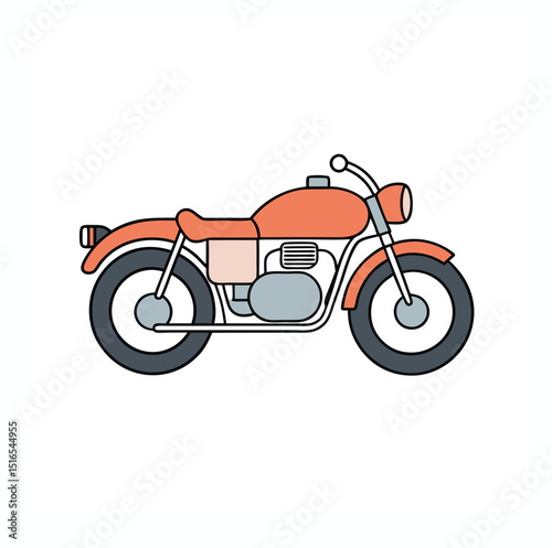 red motorcycle on white background