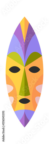 Maya tribal mask museum artifact
