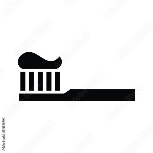 Toothbrush icon. Toothbrush symbol design. Toothbrush with toothpaste

