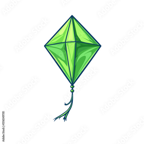Colorful cartoon kite icon for outdoor fun and playful activities during sunny days and family gatherings