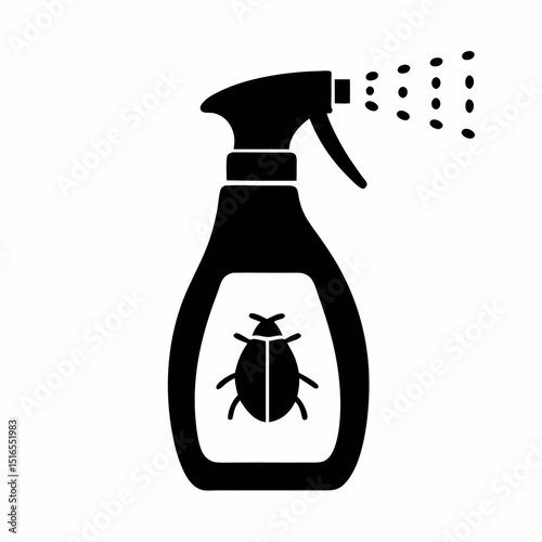 Pest Control Spray Bottle Vector Icon.