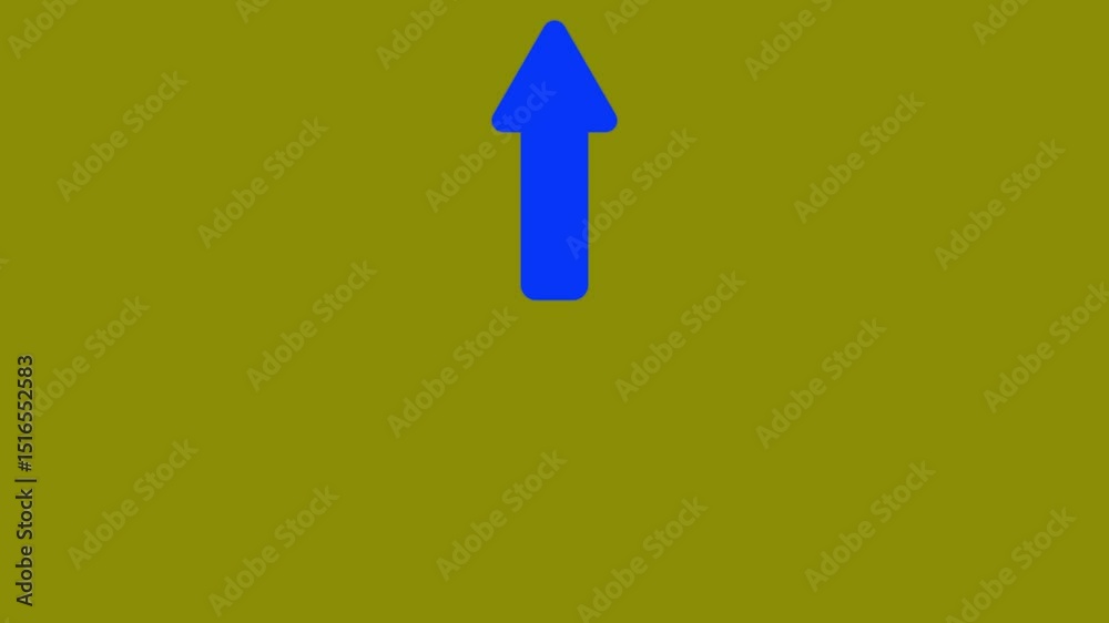 line Up direction animated arrow .Animation of sweep arrow icon, upward and transparent white swipe up pointing arrow icon.