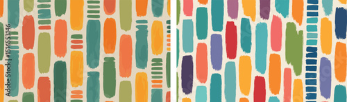 Colorful Brush Stroke Pattern
