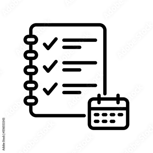 Weekly Agenda line icon