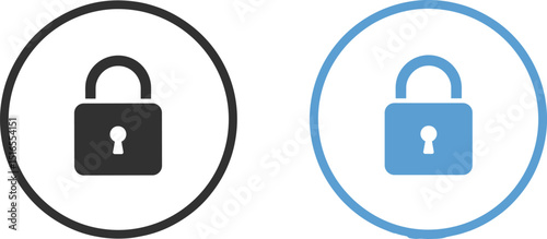 Secure padlock icons, locked security symbols, digital protection concept, privacy lock illustration, safety lock graphics, cybersecurity, data protection, secure access