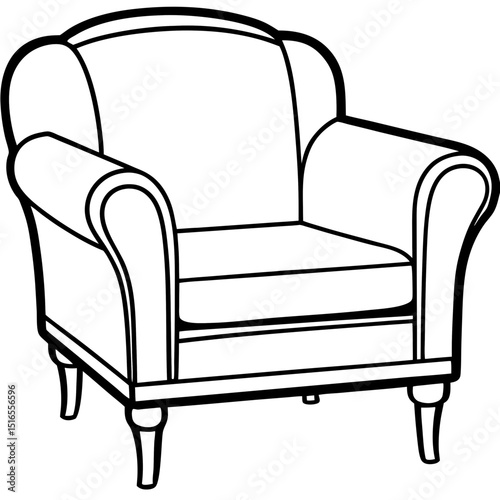 Armchair art vector