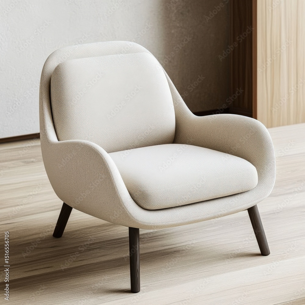 Naklejka premium Modern Beige Armchair Design