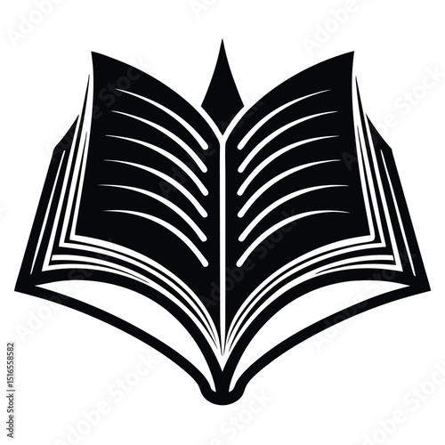 Open Book Graphic Design Element