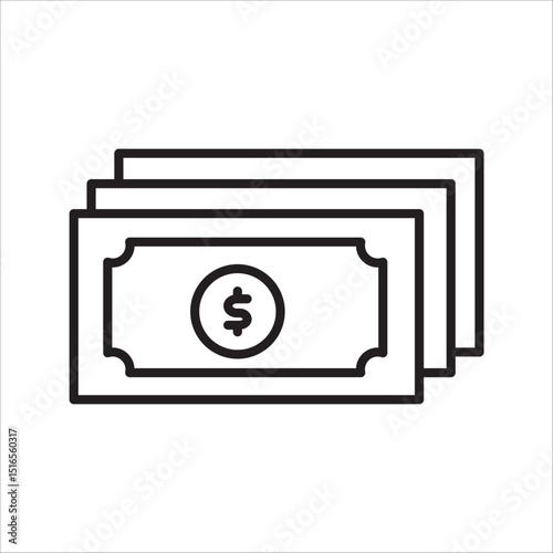 Money icon with dollar coin icon 3d rendering vector illustration