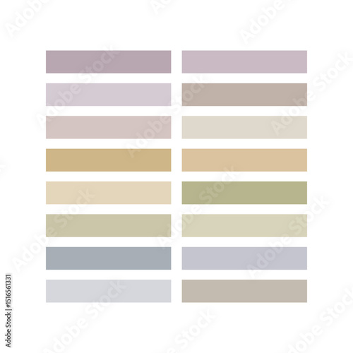 Color Palette Swatches in Pastel and Muted Tones