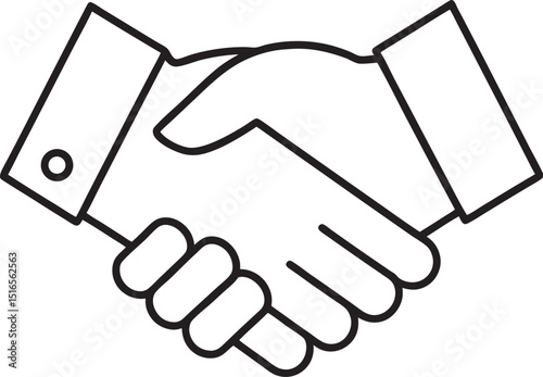 Handshake Icon – Business and Finance Vector Illustration