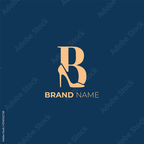 Elegant Shoe Logo with Letter B