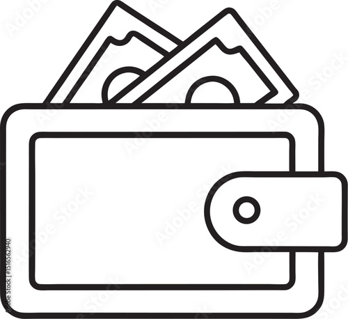 Wallet Icon – Business and Finance Vector Illustration