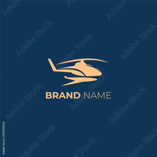 Helicopter Brand Logo for Aviation and Transportation Company
