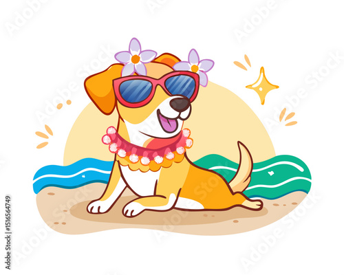 dog with sunglasses