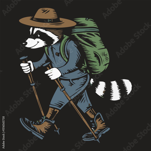 vector illustration of a man with broom