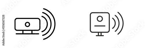 Wireless technology icons representing streaming and connectivity solutions in a modern design