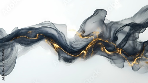 Elegant swirls of blue smoke on a black background creating a beautiful, fiery, and colorful abstract design