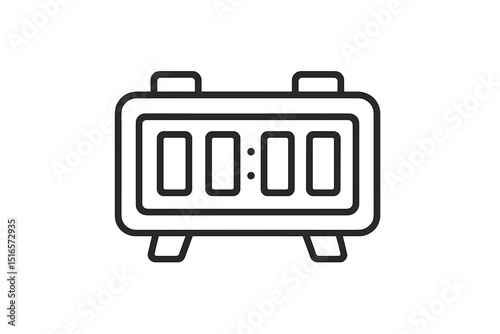 Modern electrical outlet with four sockets for various appliances and devices in a minimalist setting