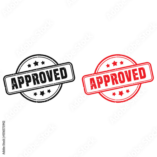 Approved Black and Black Vector Sign ICON
