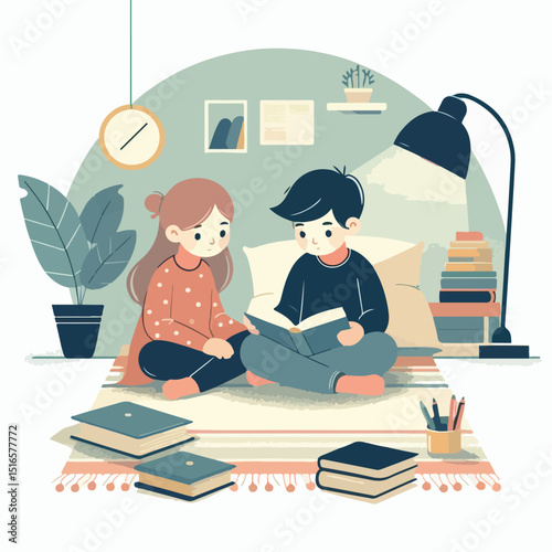 illustration, together, education, people, girl, simple, vector, boy, man, book, woman, outline, isolated, person, minimal, character, group, graphic, reading, set, flat, design, collection, clip art,