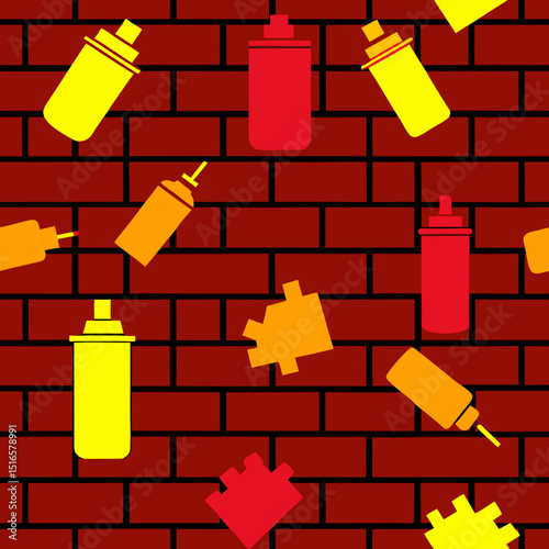 seamless brick wall graffiti pattern   spray paint.svg