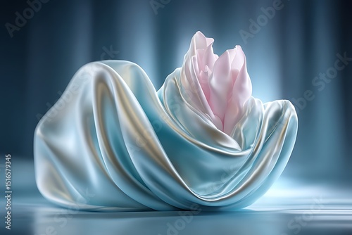 Soft fabric wraps delicate flower