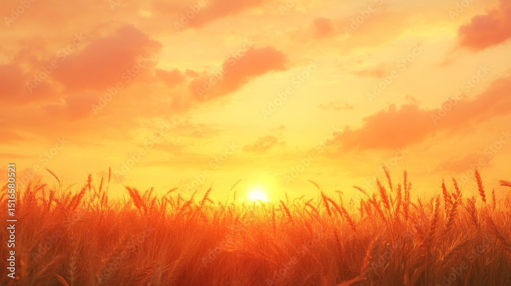 Fototapeta premium Sunset in the Field