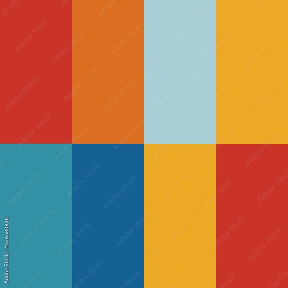 Obraz premium seamless color block pattern large bold blocks