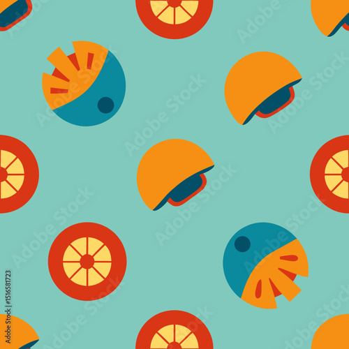 seamless cycling and gear pattern   helmets  bicyc.svg