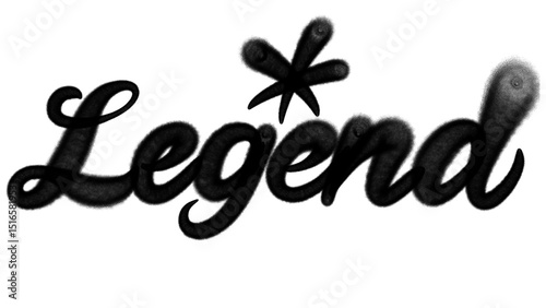 Schilderij op canvas Graffiti tag of the word LEGEND in black spray paint style