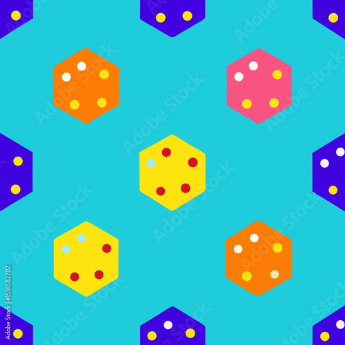 seamless dice and numbers pattern   six sided dice 