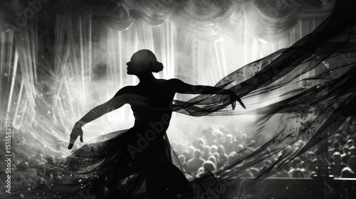 Elegant dancer performing on a stage