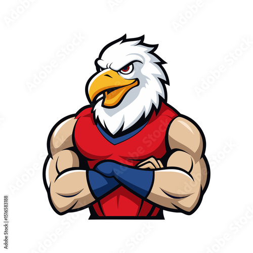 eagle athletic mascot logo vector illustration