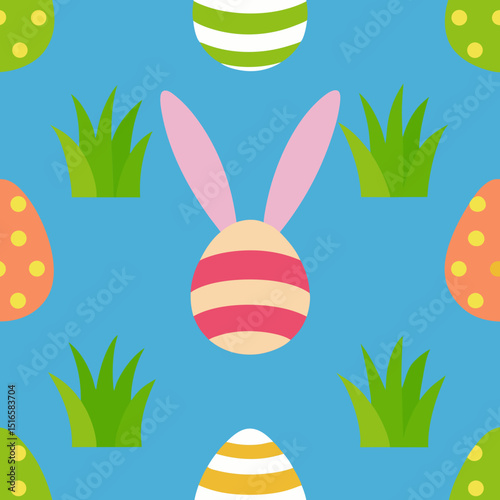 seamless easter egg pattern   decorated eggs  bunn.svg